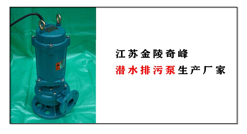 潛水排污泵生產(chǎn)廠家，江蘇金陵奇峰